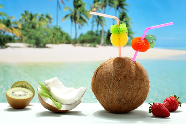 relax and have a tropical drink in one of the caribbean islands